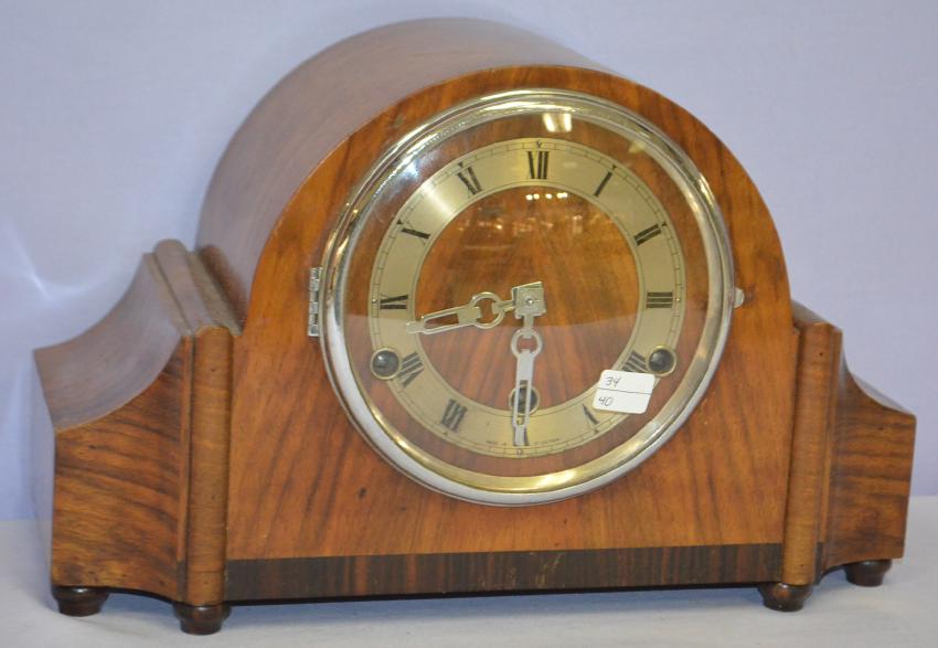 British Art Deco Chiming Shelf Clock