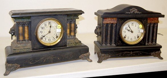 2 Sessions Enameled Wood Clocks