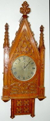 London 4 Bell Oak Triple Fusee Wall Clock