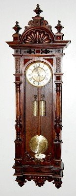 Oak Fancy 2 Weight Vienna Wall Clock