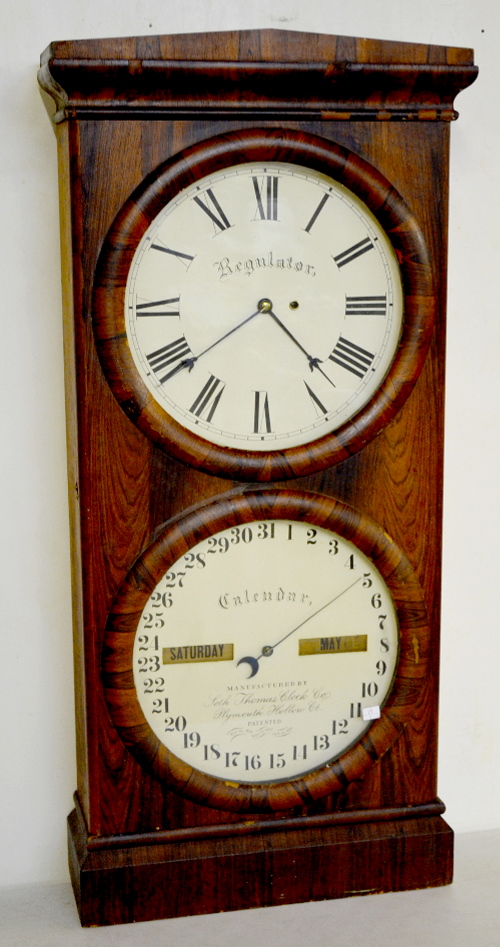 Antique Seth Thomas Office Calendar No. 2 Double Dial Clock