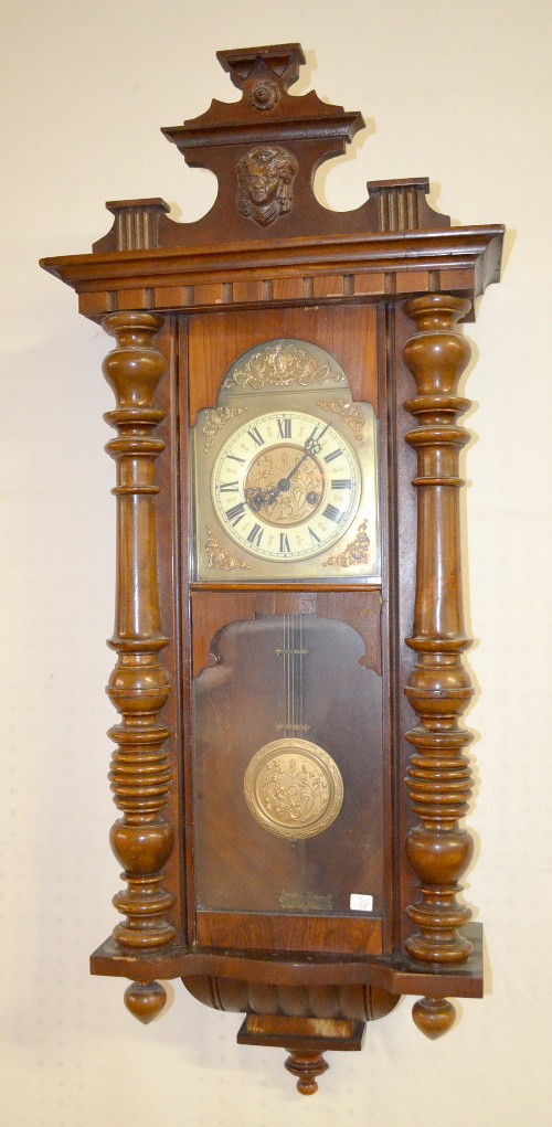 Antique Gustav Becker Vienna Regulator Wall Clock