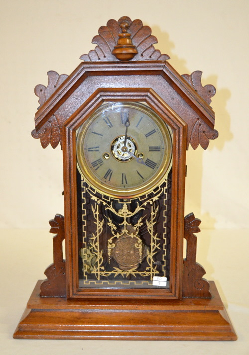 Antique E. Ingraham Walnut “Sapphire” Kitchen Clock