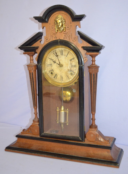 Antique G. Jones “Connecticut” Walnut Parlor Clock