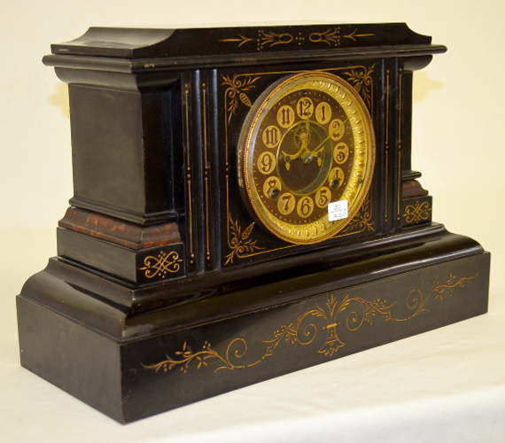 Antique Ansonia Enameled Iron Case “Italy” Shelf Clock
