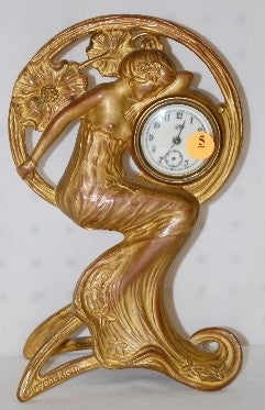 Jennings Brothers Art Nouveau Desk Clock