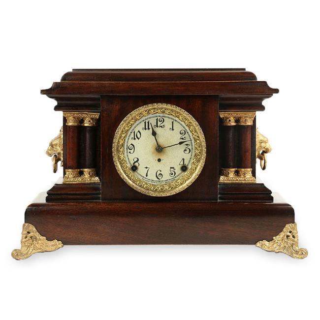 Rare Pequegnat “Ontario” (Walnut) Mantel Clock