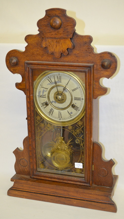 Antique New Haven Dandy Line “C” Oak Kitchen Clock