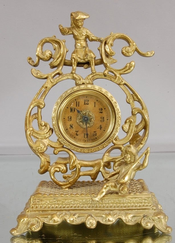 Figural Boudoir Clock