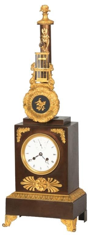French Clock with Top Mounted Pendulum