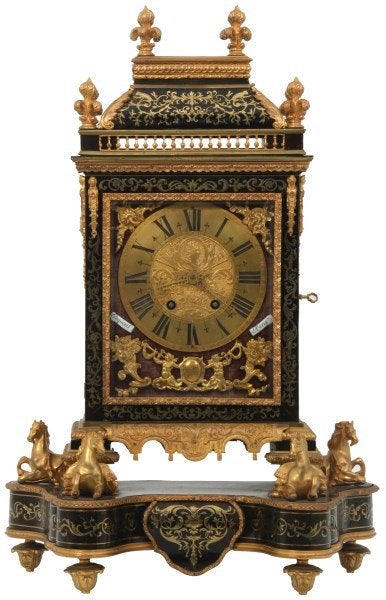 French Boulle & Brass Inlaid Bracket Clock