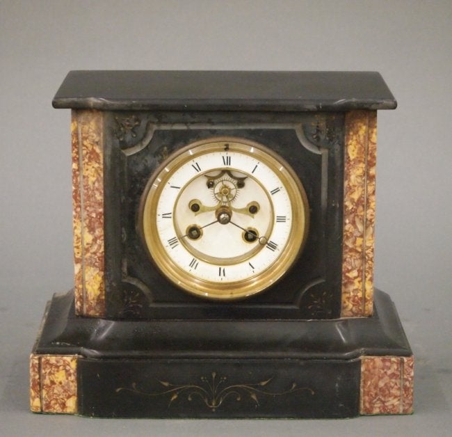 French Slate mantle clock