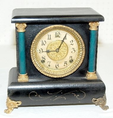 Gilbert Small Fancy Black Mantel Clock