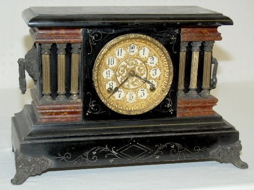 Sessions Fancy Dial Black Mantel Clock