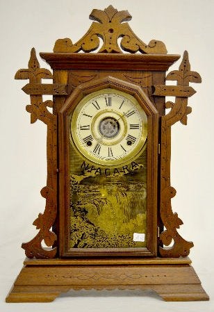 Lovell Mfg. “Niagara” Walnut Shelf Clock