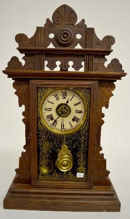 Ansonia Time & Strike Walnut Kitchen Clock