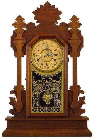 Welch Style Walnut Kitchen Calendar Clock