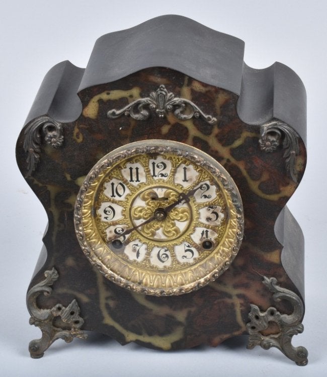 ANTIQUE ORNATE SHELF CLOCK