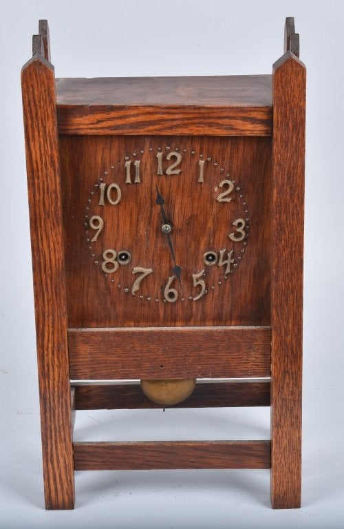 MISSION OAK SHELF CLOCK