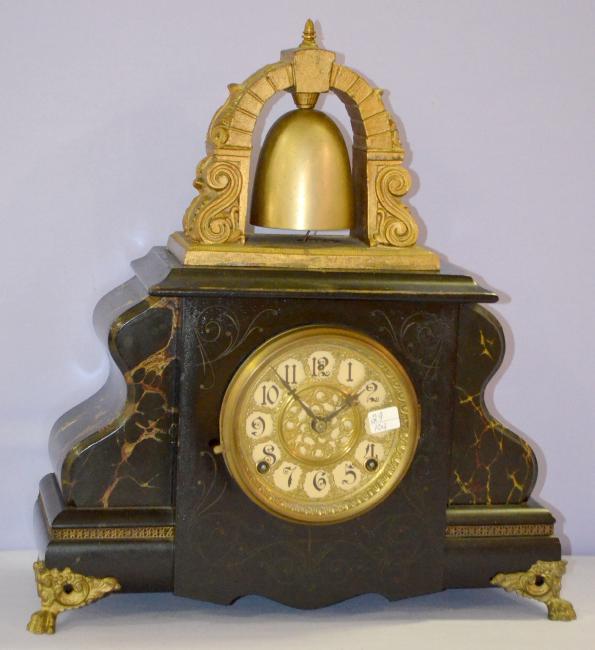 Antique Gilbert “Curfew” Bell Top Mantel Clock