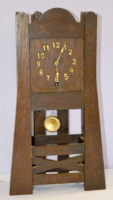 Antique Mission Oak Shelf Clock