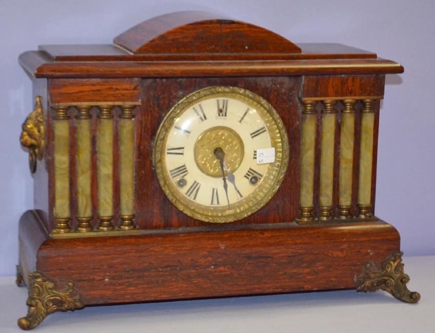 Antique Sessions Red Adamantine Mantel Clock