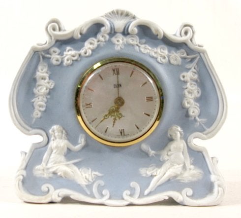 Elgin German Jasperware Alarm Clock