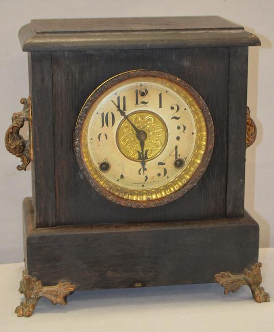 Sessions Antique Black Mantel Clock