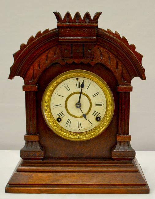 Antique Walnut Seth Thomas Cabinet Clock