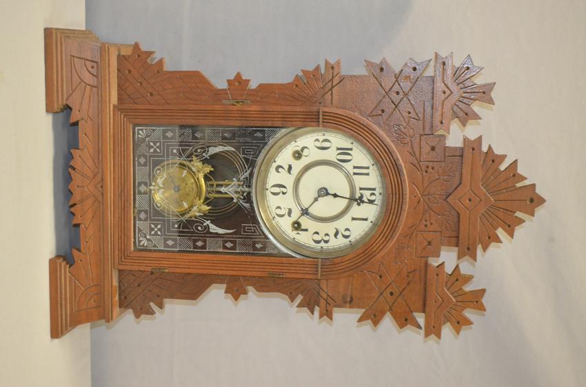 Gilbert Walnut Carved Kitchen Clock