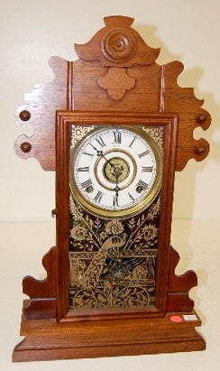 Antique Walnut Kitchen Clock w/ Alarm