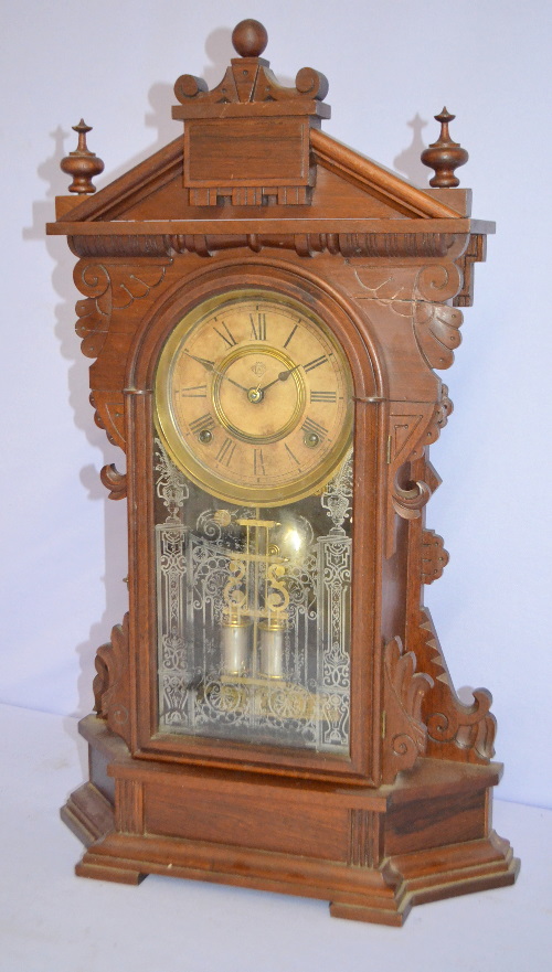 Antique Ansonia “Niagara” Walnut Parlor Clock