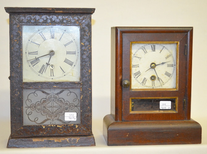 2 Antique Miniature Shelf Clocks