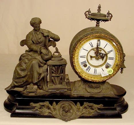 Ansonia Newton Statue Clock