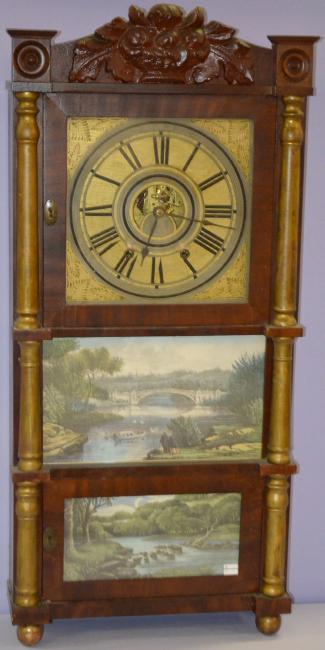 Antique R & JB Terry Triple Decker Shelf Clock