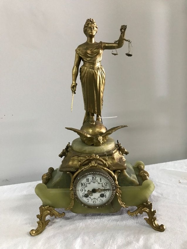 Antique French Statue Clock