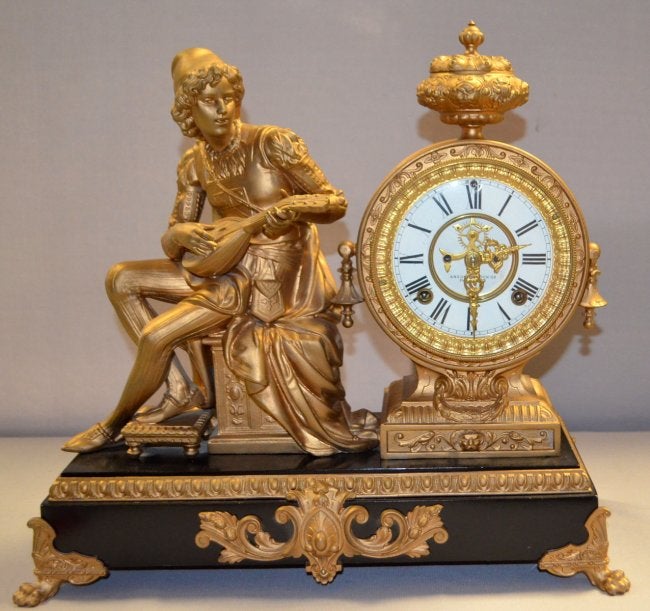 Antique Ansonia “Minstrel” Figure Clock