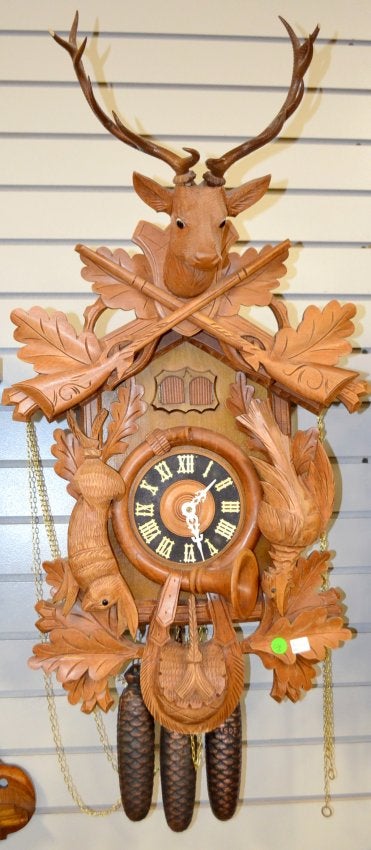 Antique Cuckoo & Quail Wall Clock