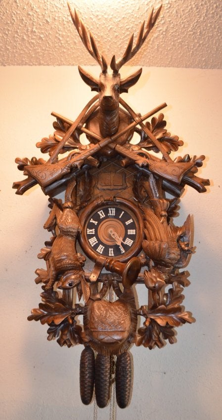 Antique Cuckoo & Quail Wall Clock