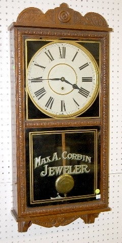 Waterbury Advertising Store Regulator Clock