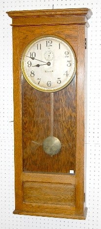 Antique Oak Imperial Hanging Clock