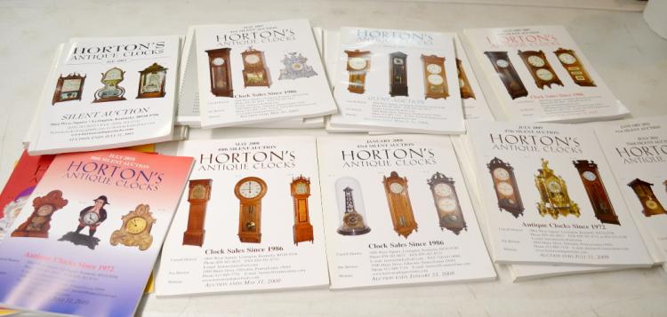 23 Softbound Horton’s Antique Clock Auction Books