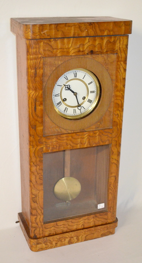 Antique German Oak Box Clock