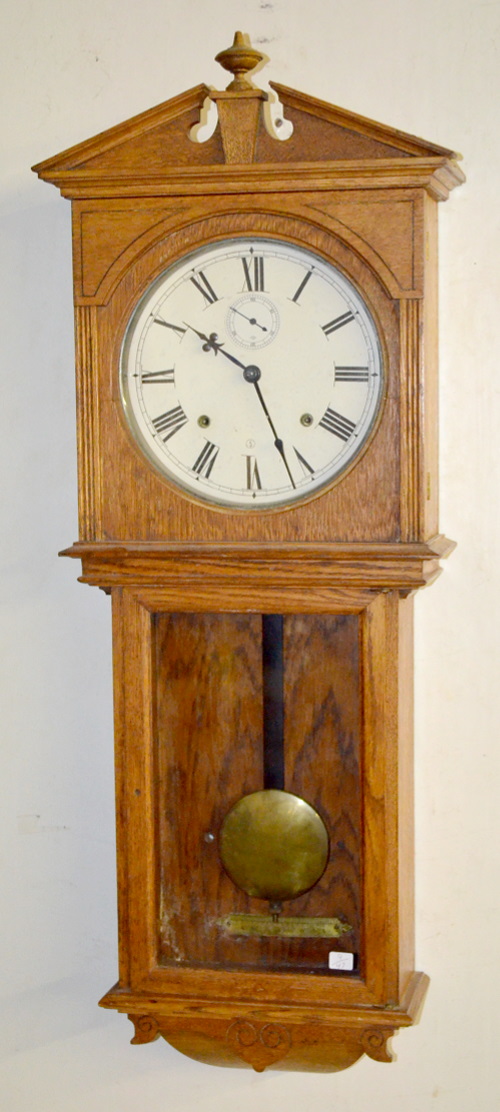 Antique Seth Thomas “Umbria” Oak Wall Clock