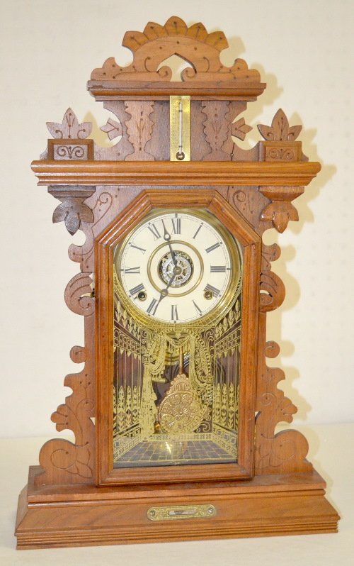 Antique Ingraham Oak Kitchen Clock