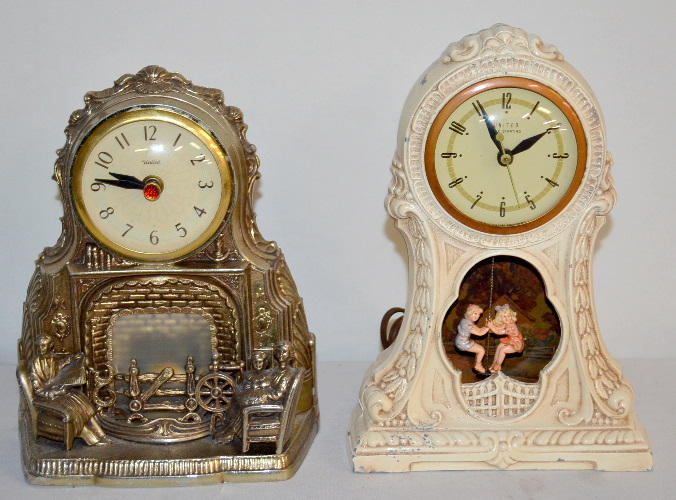 2 Vintage United Electric Animated Clocks