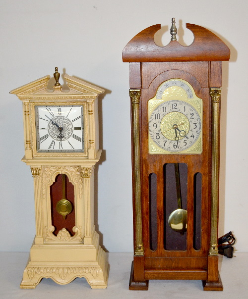 2 Vintage Electric Animated Tall Case Clocks