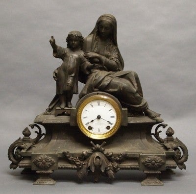 French figural mantle clock