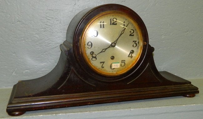 Keinzle DRGM mahogany case 8 day clock.