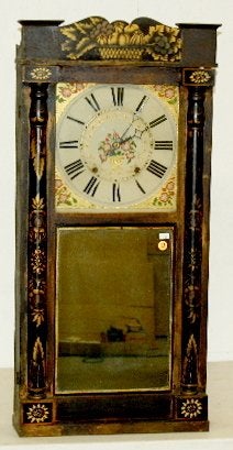 Jerome & Darrow Split Column Stenciled Clock